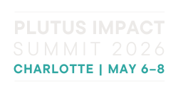 Logo with the text: Plutus Impact Summit 2026, Charlotte, May 6–8